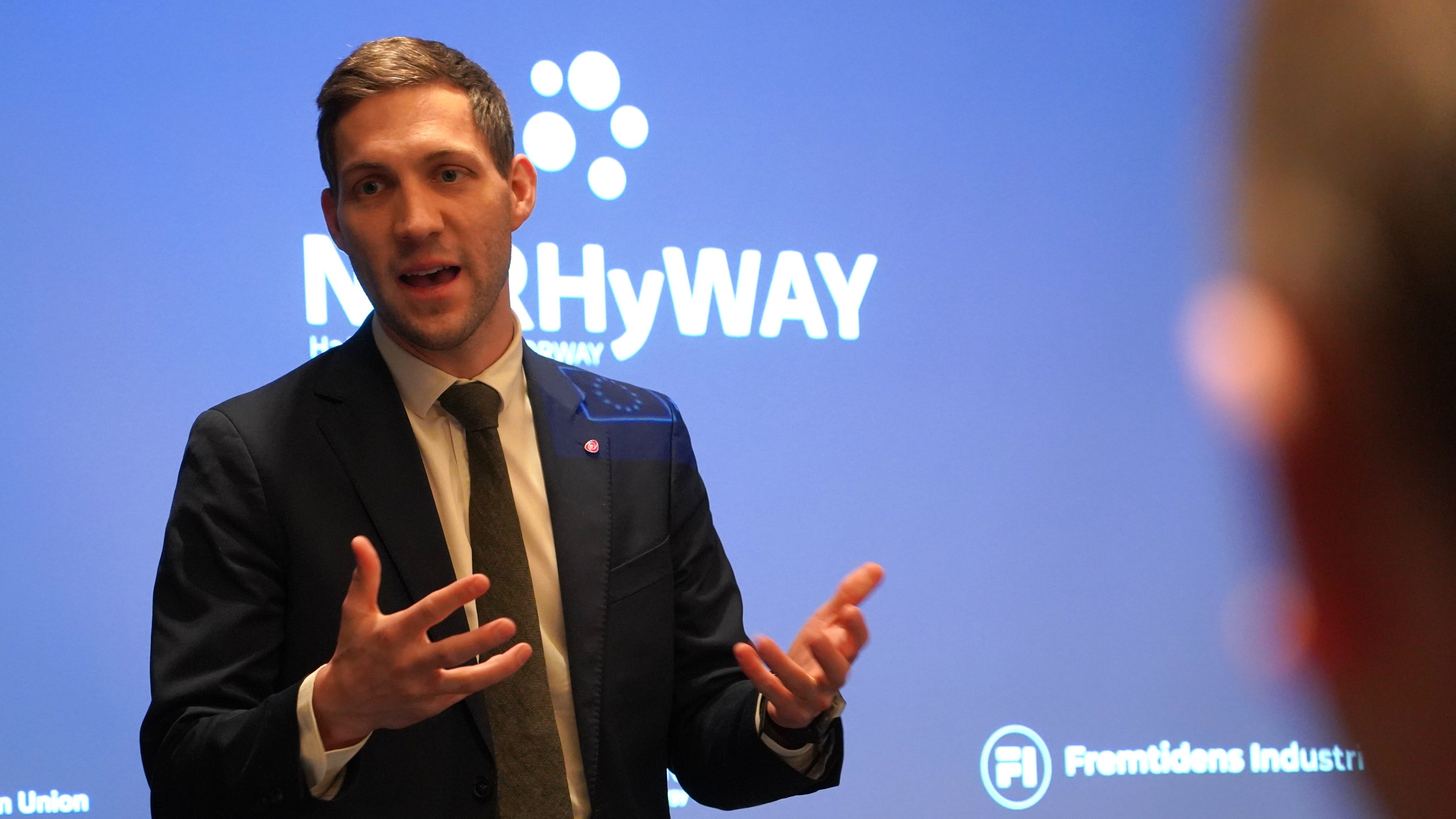 Andreas Bjellend Eriksen NORHyWAY lansering Foto Lars Bugge Aarset Fremtidens Industri